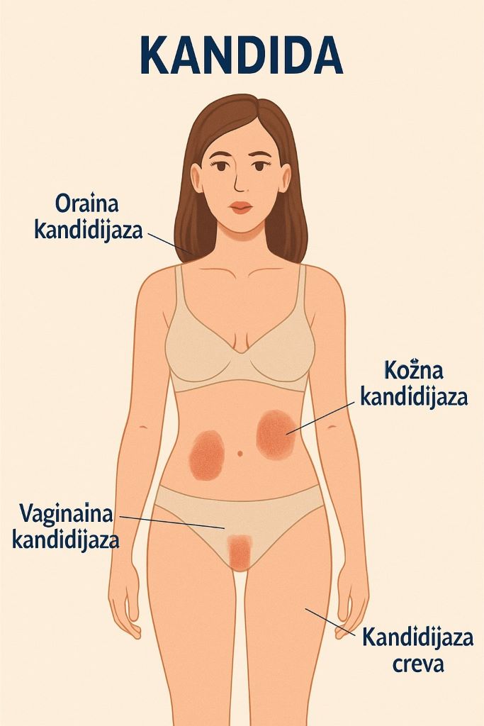 tipovi kandide candida infection body areas diagram